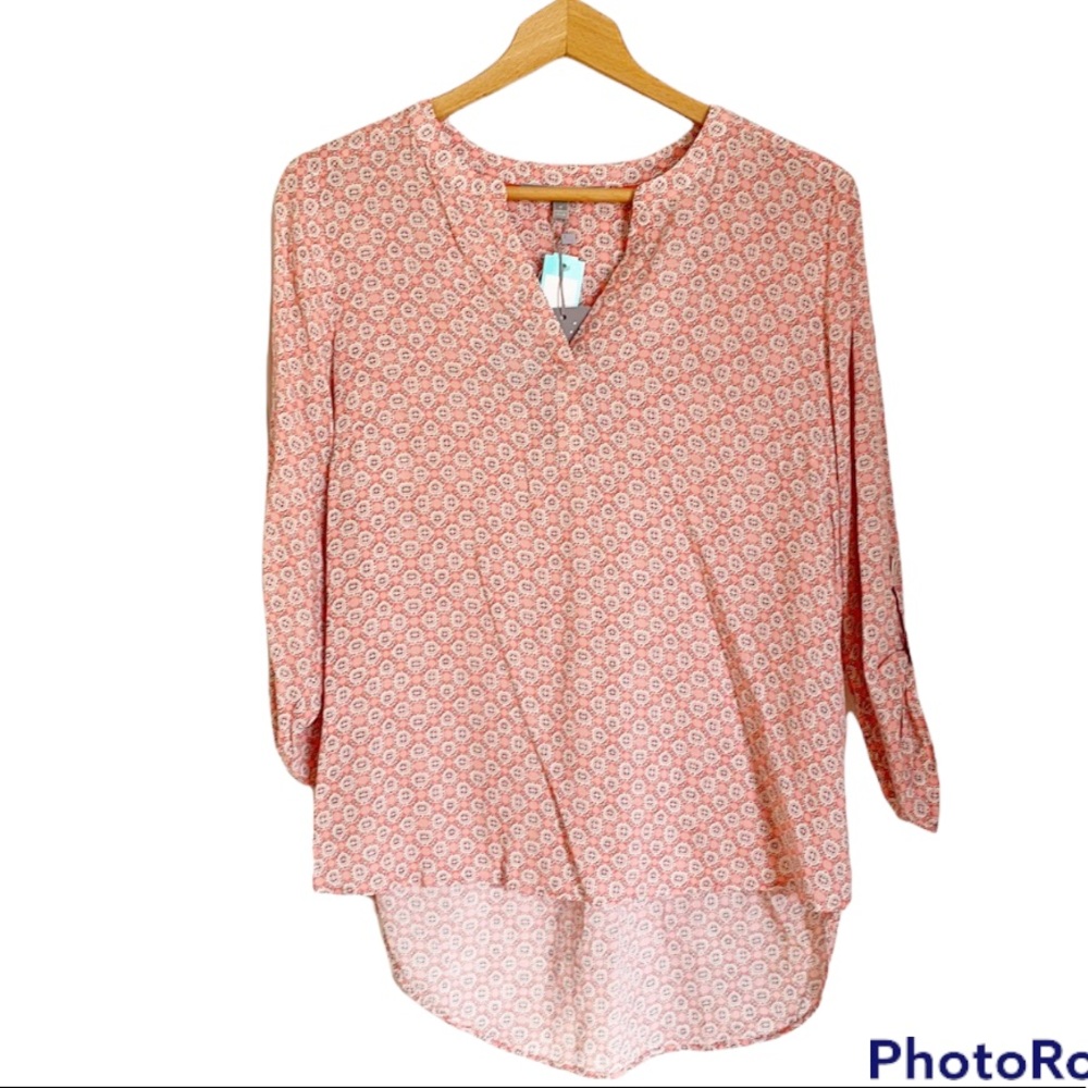 daniel rainn high low hem 3/4 sleeve stitch fix top